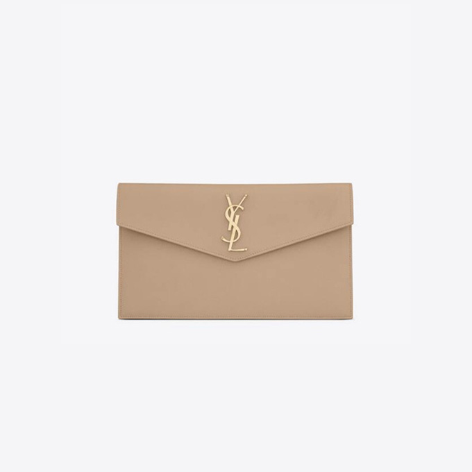 ysl saint laurent uptown grain de poudre leather envelope clutch bag